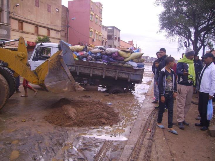 مدينة ابن جرير صباح هذا اليوم: المجلس الحضري لابن جرير .. خدمات هزيلة عرت عنها امطار الخير